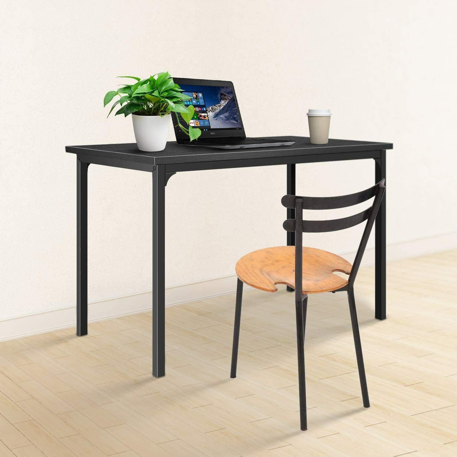 Simple Deluxe Modern Design, Simple Style Table Home Office Computer Desk for Working, Studying, Writing or Gaming, Black Doba